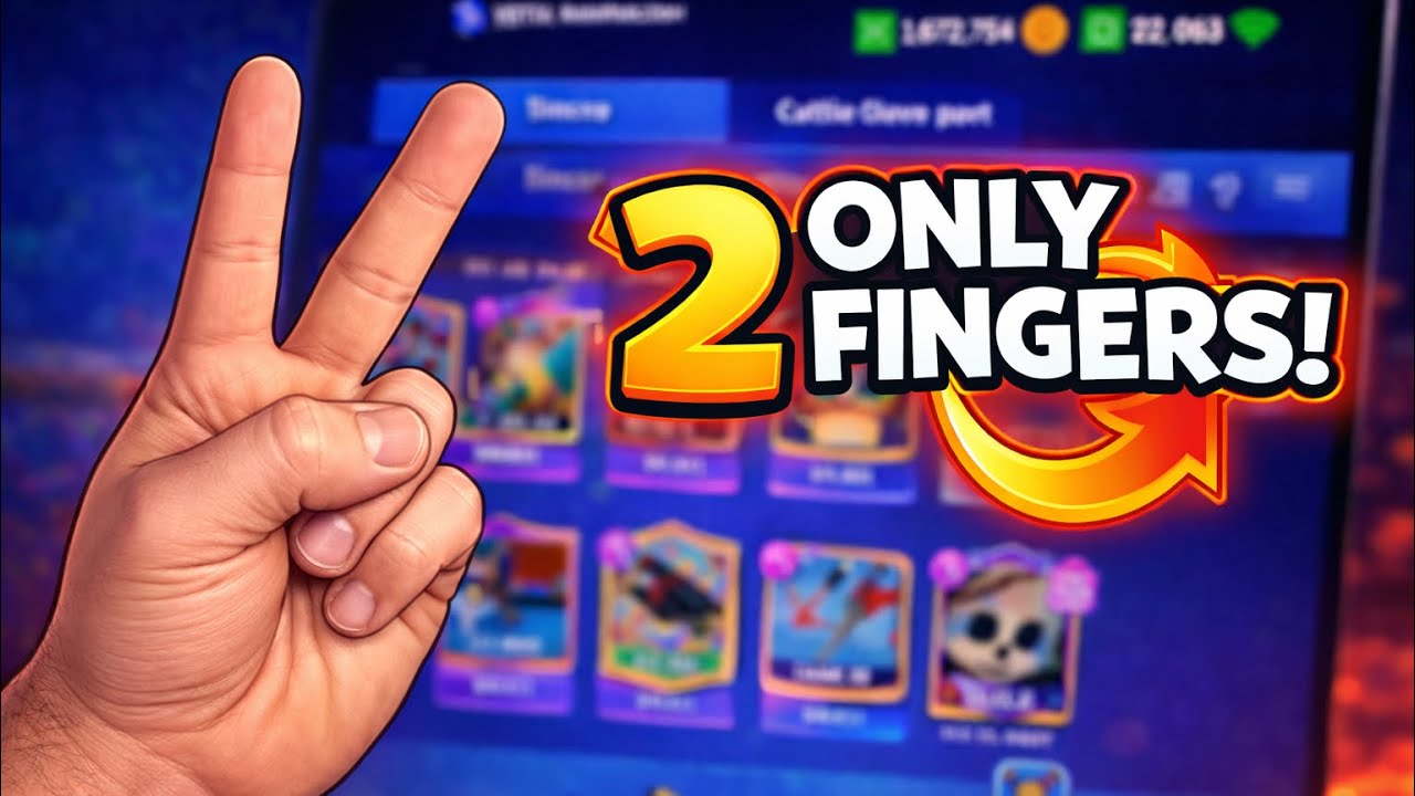 🔥 Clash Royale With ONLY 2 Fingers 😱