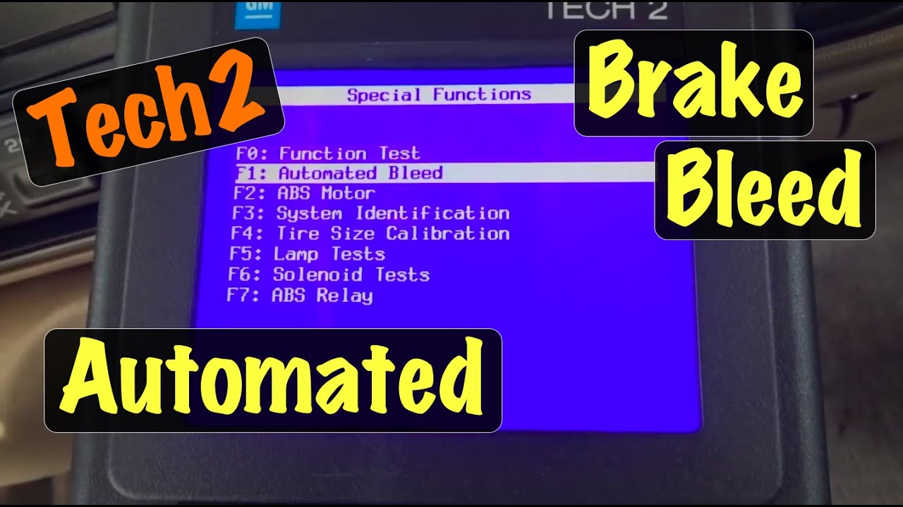 1995 - 2002 GM Truck Tech2 ABS Brake Automated Bleed & Pressure Bleed (Chevy & GMC)