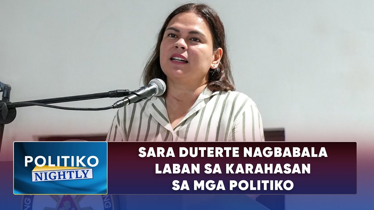 Sara Duterte nagbabala laban sa karahasan sa mga politiko