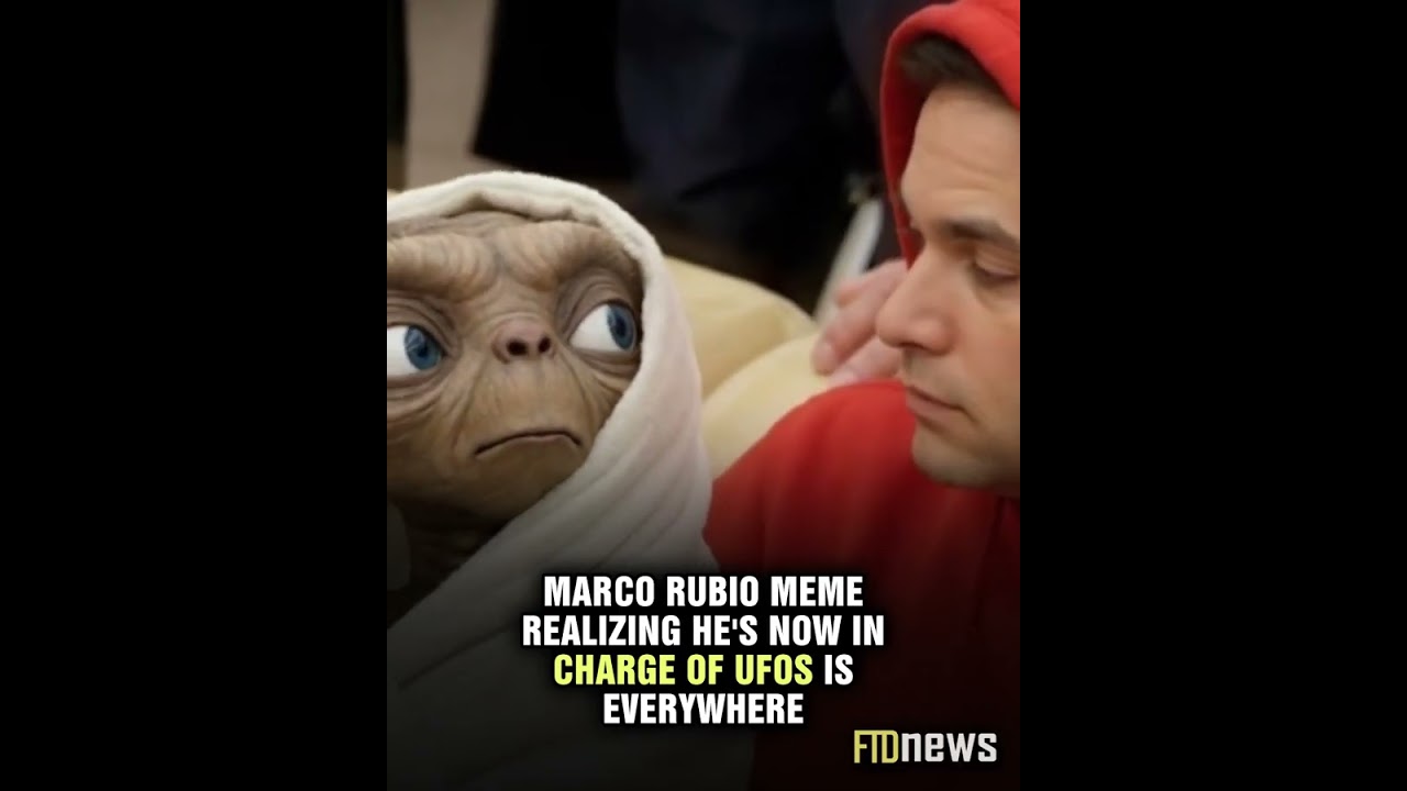 Marco Rubio meme realizing he's now in charge of UFOs is everywhere