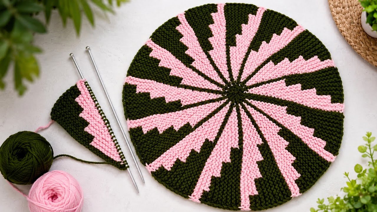 Round 😍 Shape Doormat | Knitting Round Shape Doormat #4