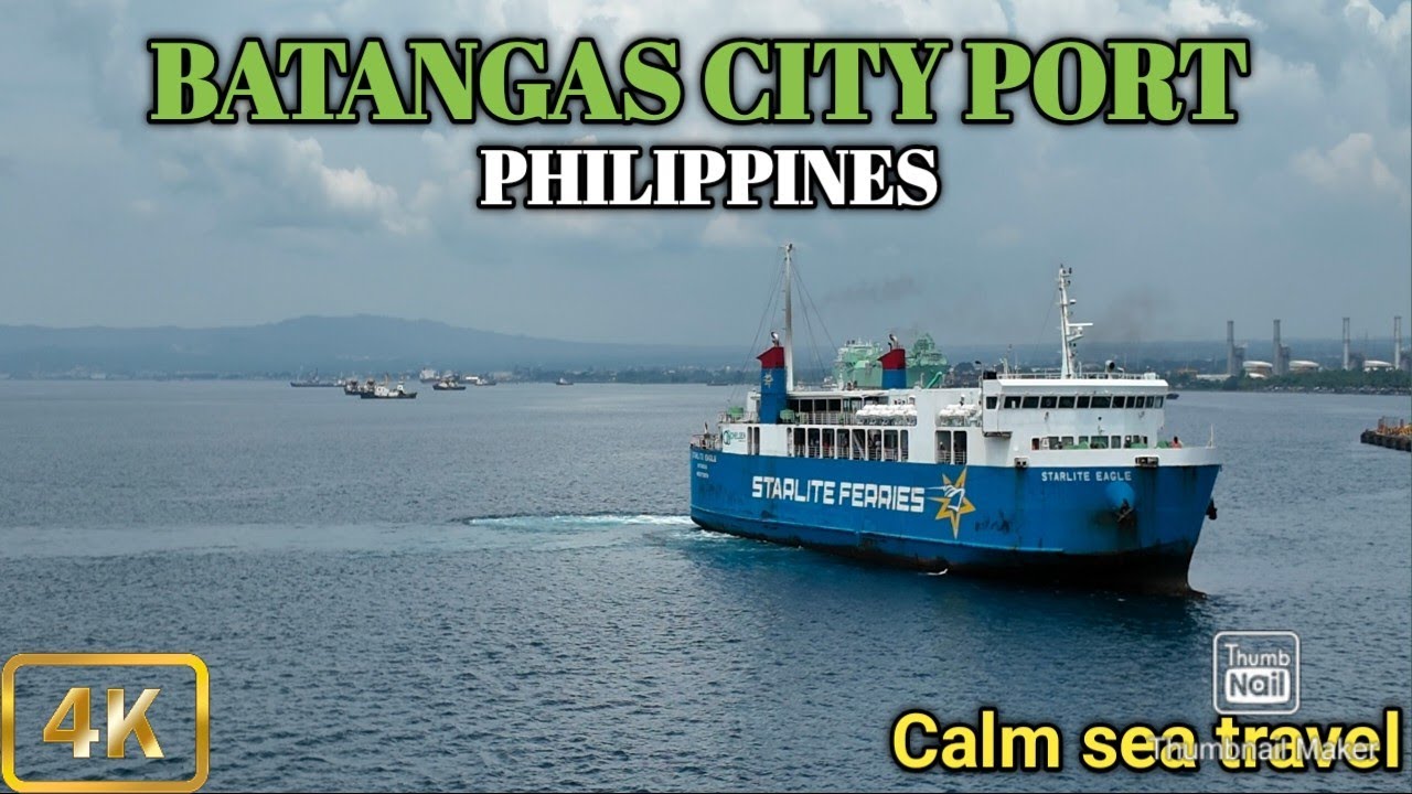 A Very Calm Sea Travel With Starlite Ferries Ship|Batangas Port Philippines [4K]