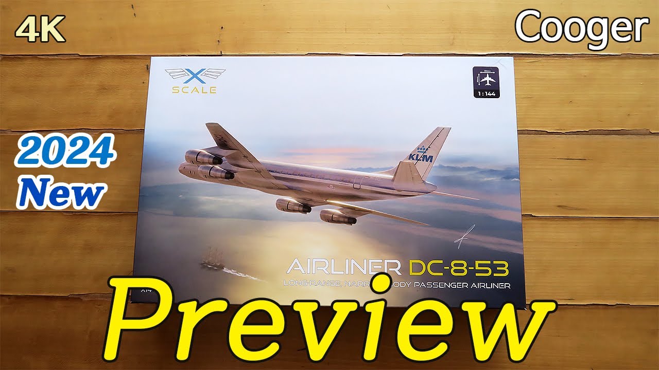 Douglas DC-8-53 KLM Airliner 1/144 X-Scale Models Preview (Unboxing X144004)
