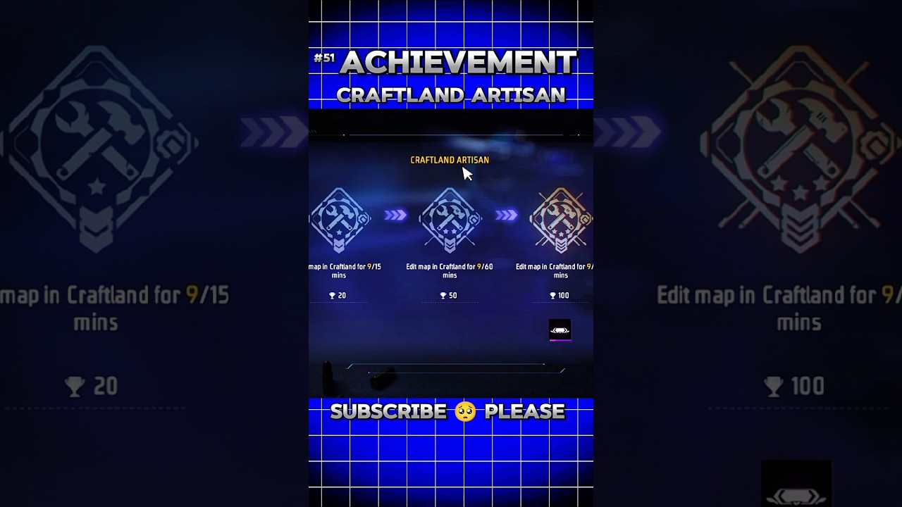 Craftland Artisan Achievement Mission ✅ | ree Fire Achievement Mission #freefire #shorts #trending