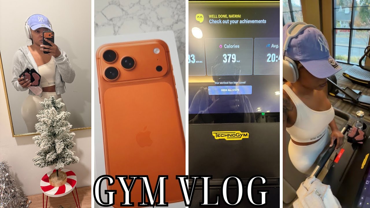 Видеоблог о дне в спортзале *микрофон поднят* + Распаковка моего нового iPhone 17 📱 | Наташа Никита