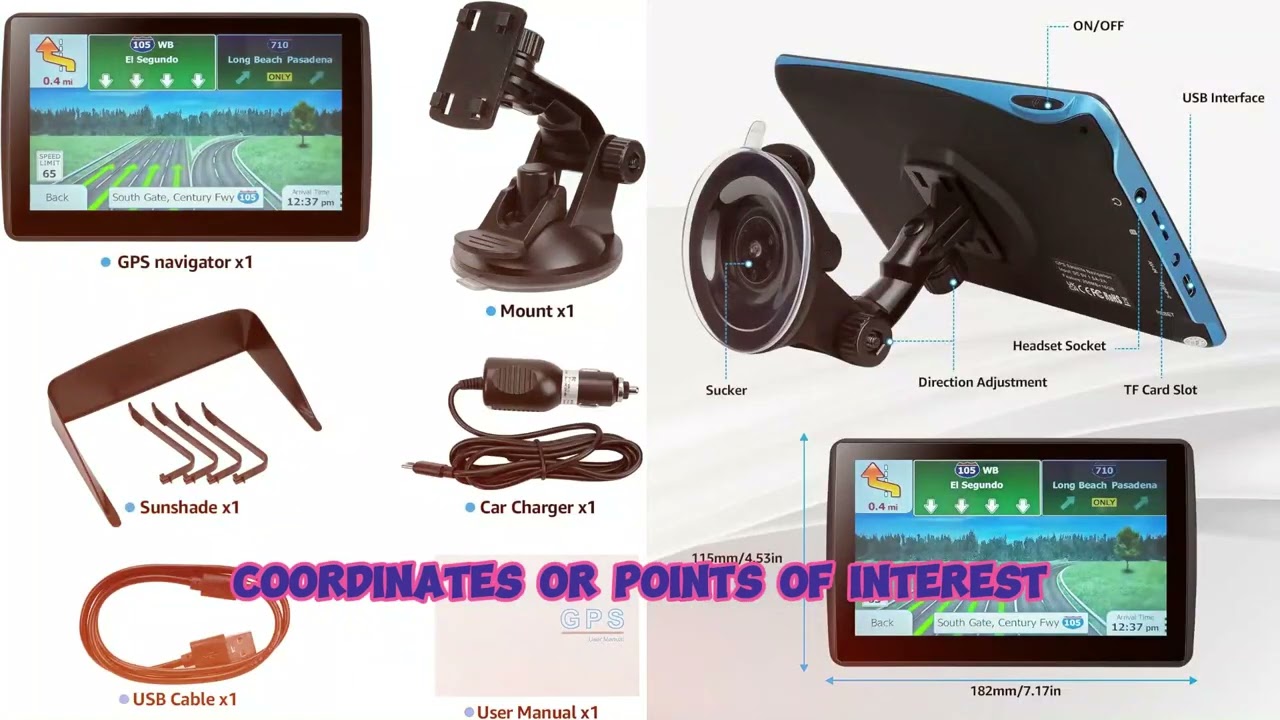 2024 Ultimate 7-Inch GPS Navigator: Voice Guidance, Custom Truck Routes, and More