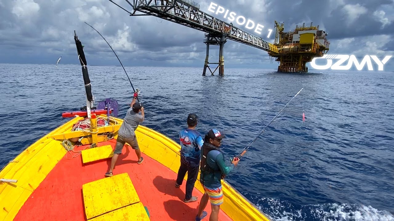 Memburu Ikan GT : Trip pecah tong OIL RIG!