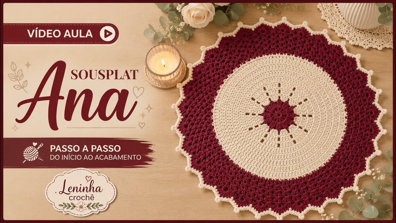 Sousplat Ana #crochet #croche