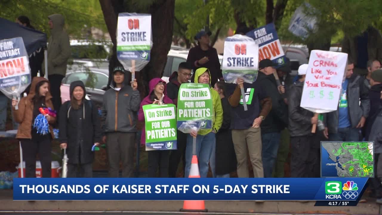 Kaiser health care workers in Roseville begin 5-day strike