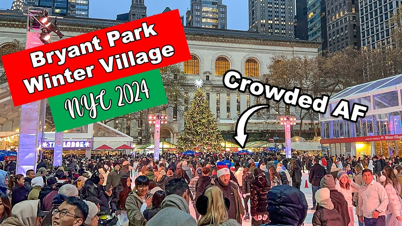 Посмотрите это перед визитом в Bryant Park Winter Village | Экскурсия по Нью-Йорку, декабрь 2024