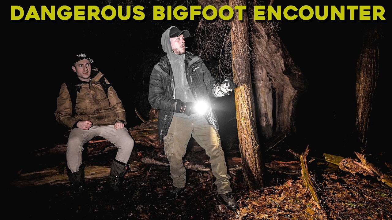 (BIGFOOT ATTACKED ME!)  DANGEROUS SASQUATCH ENCOUNTER CAUGHT ON CAMERA in the HAUNTED WOODS