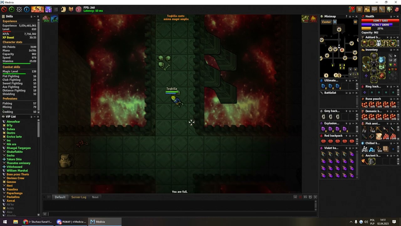 Medivia 610 Sorcerer Dark Grims (20% event)