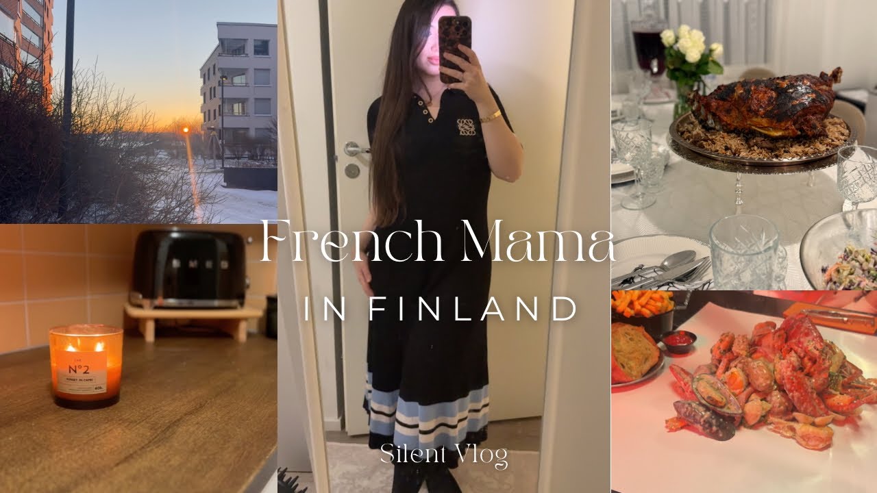 French Mama in Finland | Seafood Boil 🦀| Stuffed Lamb Ribs🍖| Matcha 🍵| Silent & Cozy Vlog |
