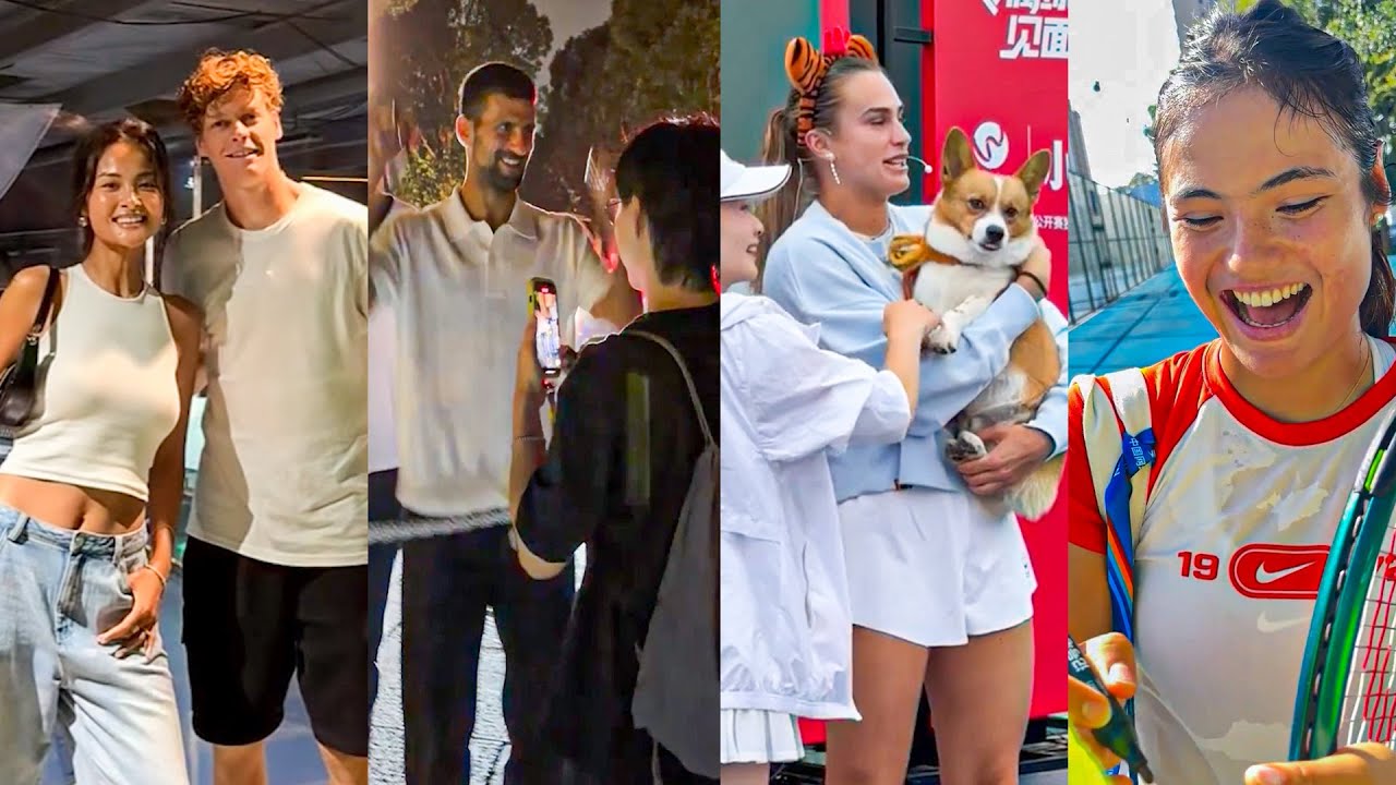 Sinner, Djokovic, Emma Raducanu, Sabalenka Lovely Moments China 2025