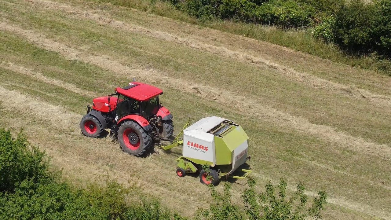 Trailer-nahrabování/lisování sena 2025/Zetor 7745/Rožmitál SP4-037/Zetor Fortera HSX 140/Claas/DJI