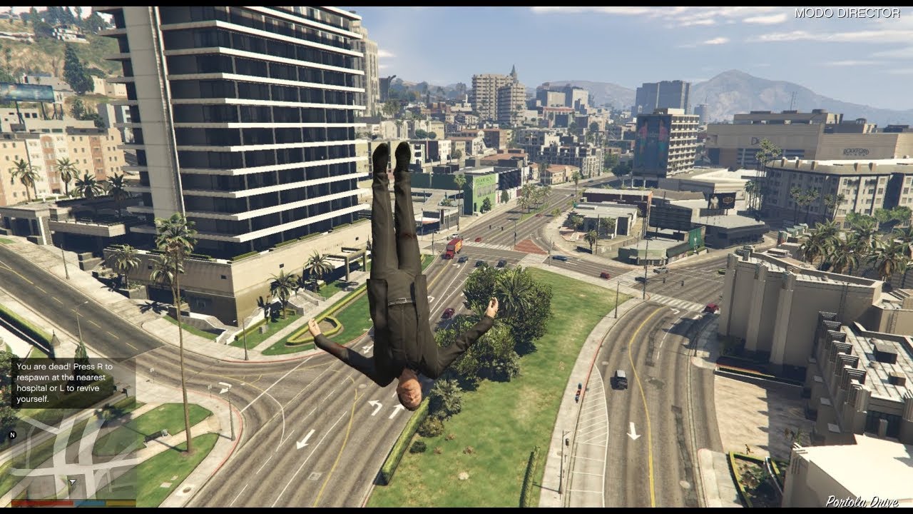 GTA 5 - Ragdolls And Crazy Falls N3. Moon Gravity - (Euphoria physics)