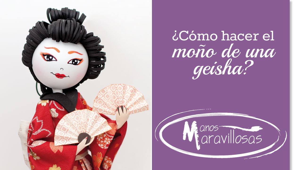 Cómo hacer el moño de la fofucha Geisha Fofuchas 9 de Manos maravillosas