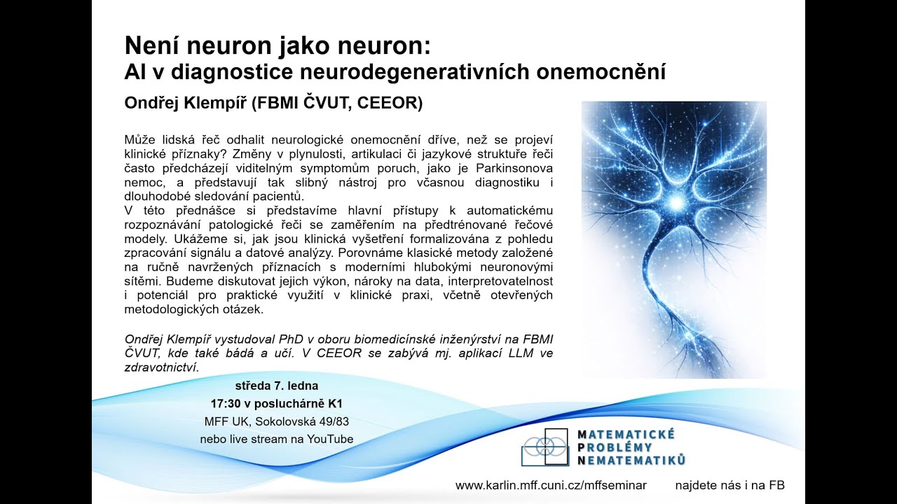 Nen&iacute; neuron jako neuron - Ondřej Klemp&iacute;ř (FBMI ČVUT, CEEOR) [semin&aacute;ř MPN 10.12.2025]