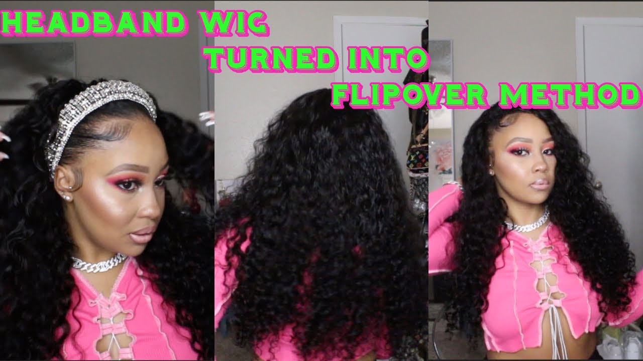 Kinky Curly Headband Wig Flip Over Method- Ali Grace