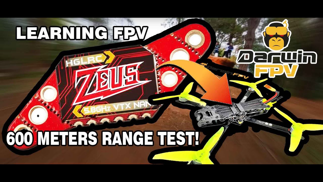 Darwin Baby Ape Pro Range Test | 600 Meters | Zeus VTX 350MW with 650 Mah 3s Lipo Bat | Insta 360 Go