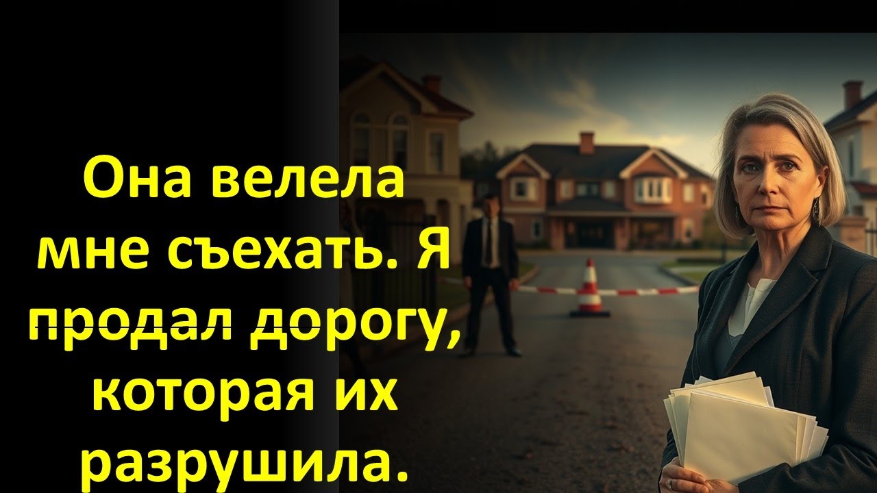 Она велела мне съехать. Я продал дорогу, которая их разрушила.