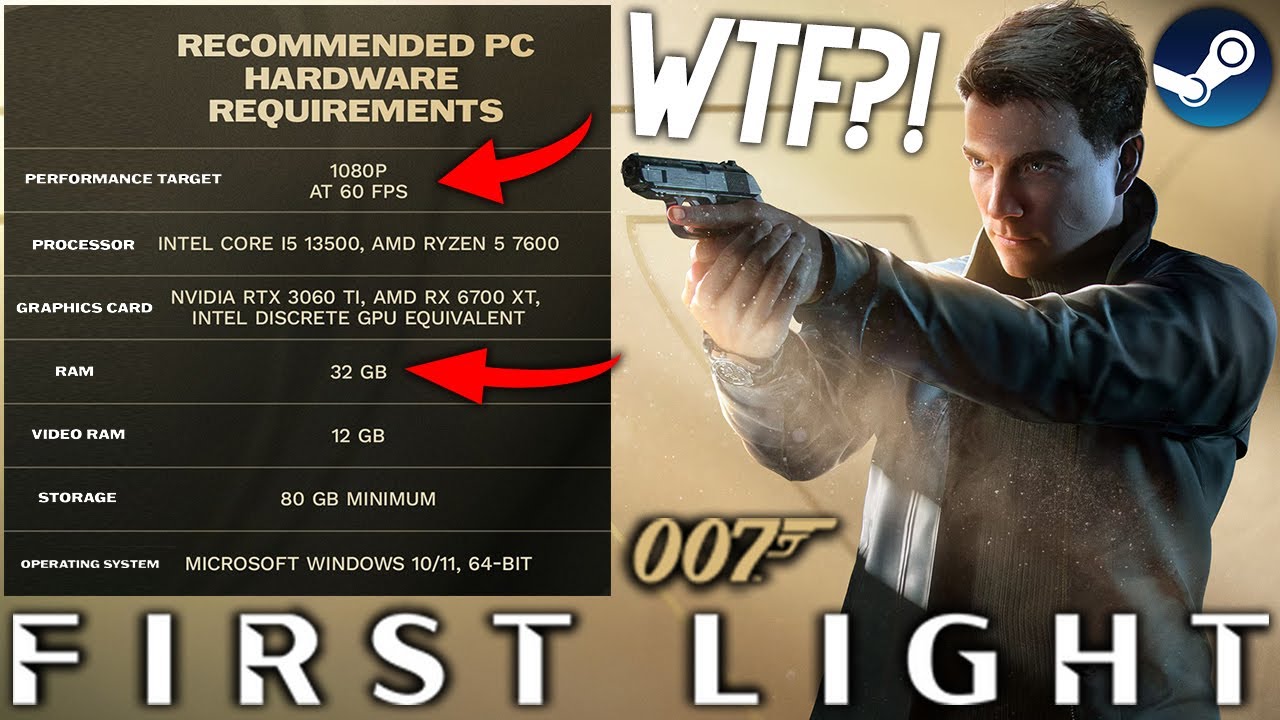 32GB RAM RECOMMENDED FOR 1080p - These PC System Requirements are HEINOUS!