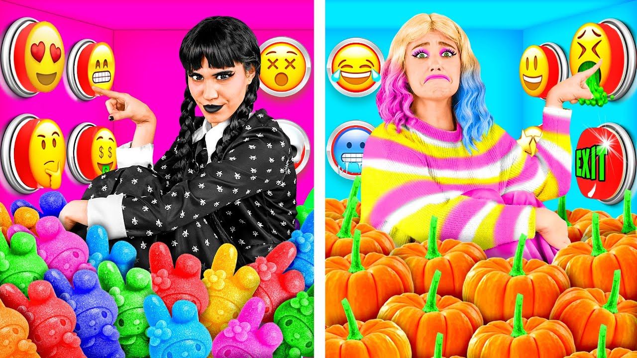 1000 загадочных кнопок и только одна тебя спасет Челлендж с Уэнсдей от ChallengeTeen