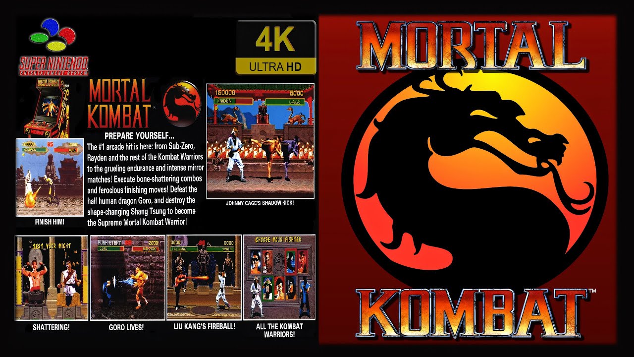 Mortal Kombat | 4K60ᶠᵖˢ | Longplay (SNES)