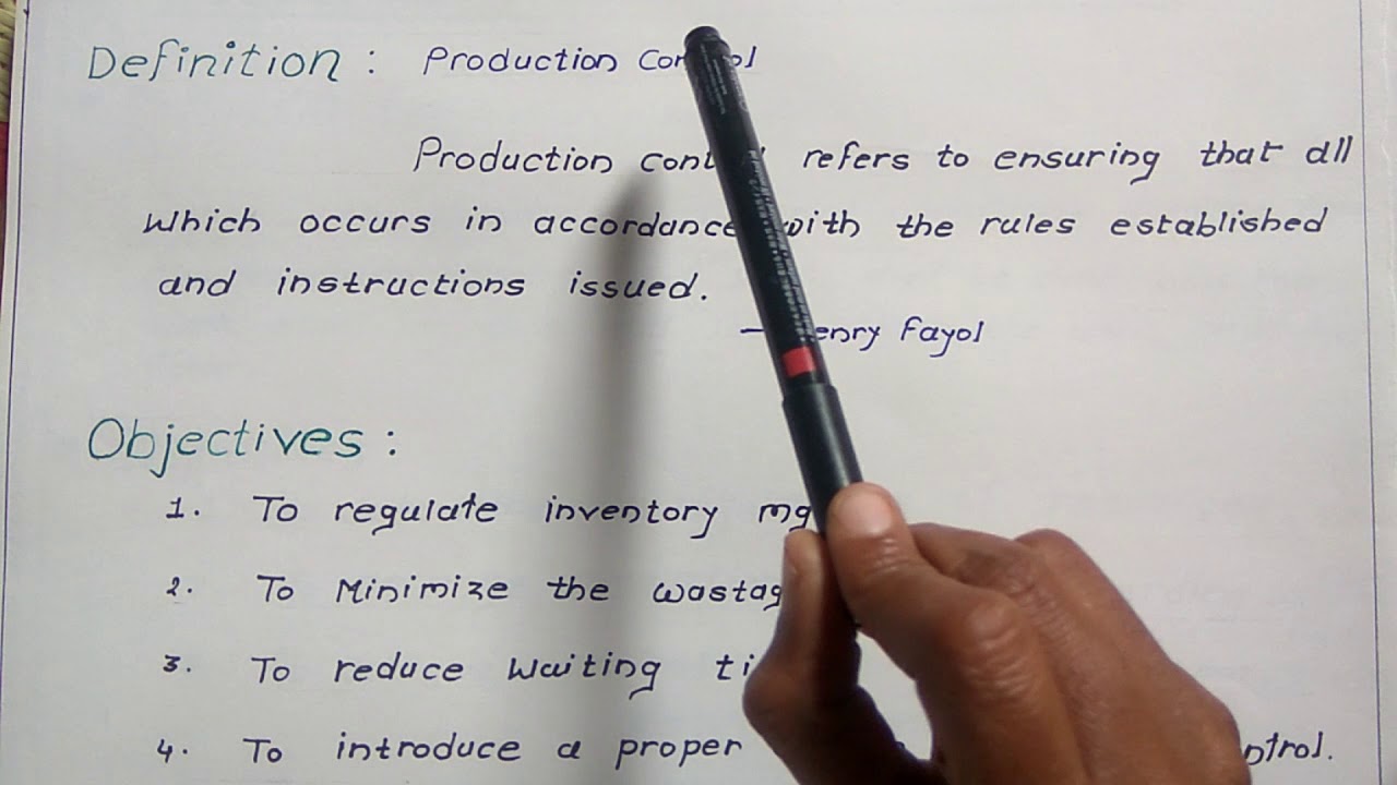 Production planning and control (PPC) in Hindi