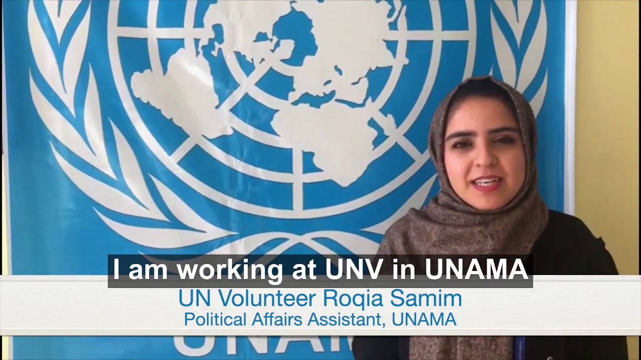 UN Volunteers serve with UNAMA @Afghanistan to achieve peace and stability in the country J9kRE8B9wN