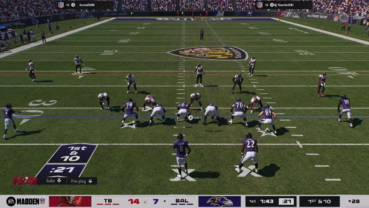 Bucs went in
