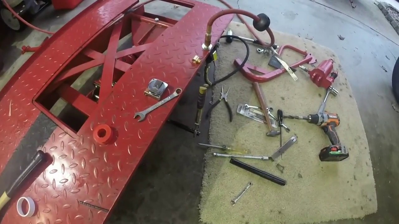 Harbor Freight Motorcycle Lift Table Pneumatic / Air Conversion