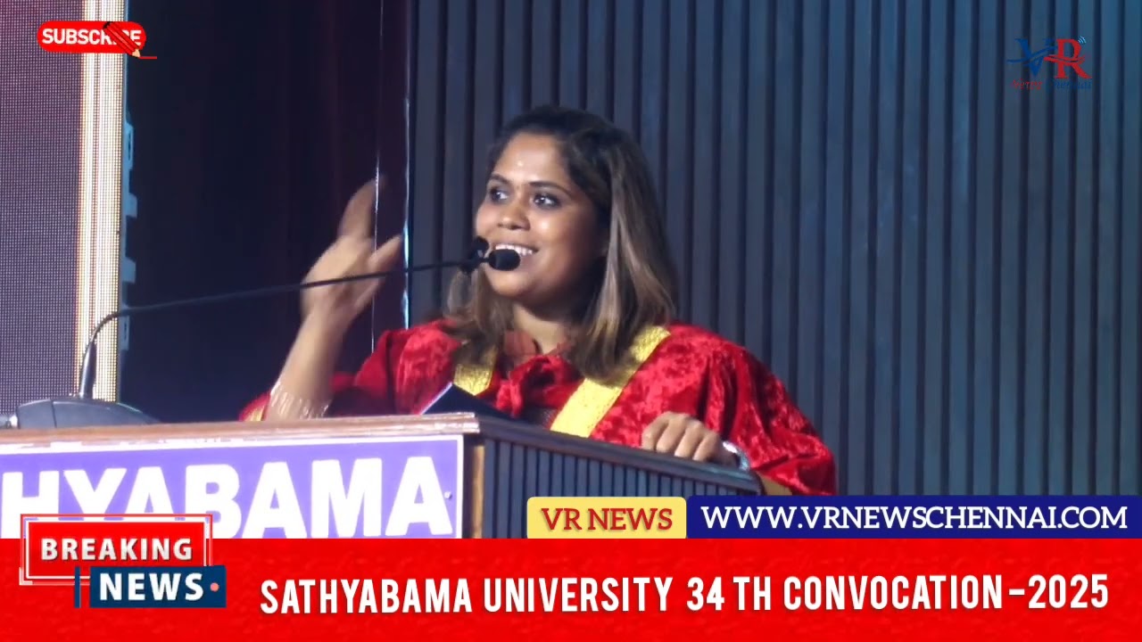 Sathyabama University  Chancellor Dr. Marizeena Johnson full speach  | Convocation 2025| VR news |