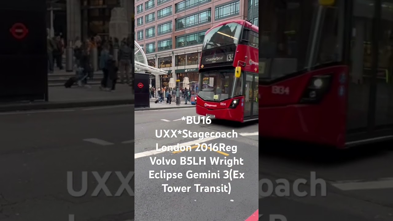 *BU16 UXX*Stagecoach London 2016Reg Volvo B5LH Wright Eclipse Gemini 3 (бывший Tower Transit)
