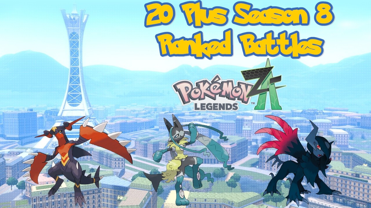 Mega Z Evolutions In Season 8 - 20 Plus Pokemon Legends Z-A Ranked Battles No Commentary