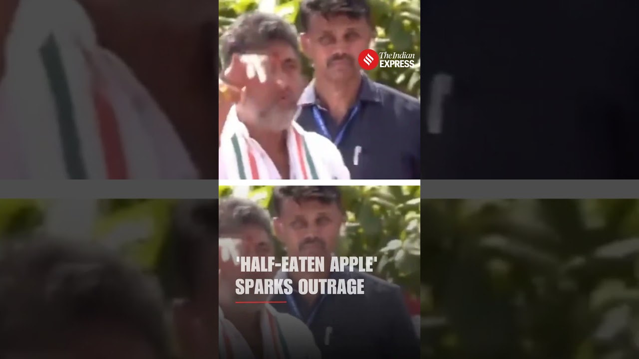 DK Shivakumar&rsquo;s Apple Toss Triggers Political Controversy