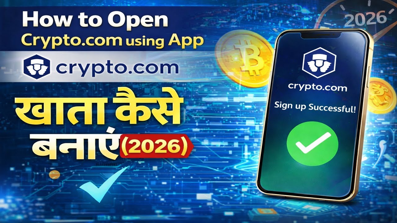 💹 How to Open Crypto.com Account via App in Hindi (2026) 🔥 | Full Guide | #crypto #drezillion
