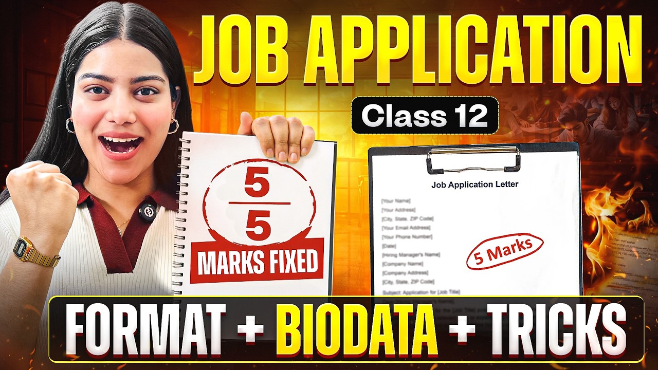 Job Application Class 12 English | CBSE Board Exam 2026 | Format + Example | Score Full Marks 🔥🤯🎯