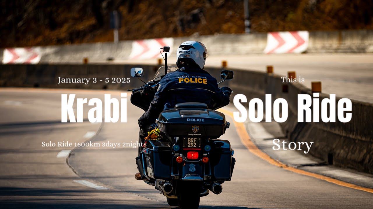 Full Movie - Solo Ride 1800km - January 2025 - Kuala Lumpur to Krabi - Harley Davidson Electra Glide