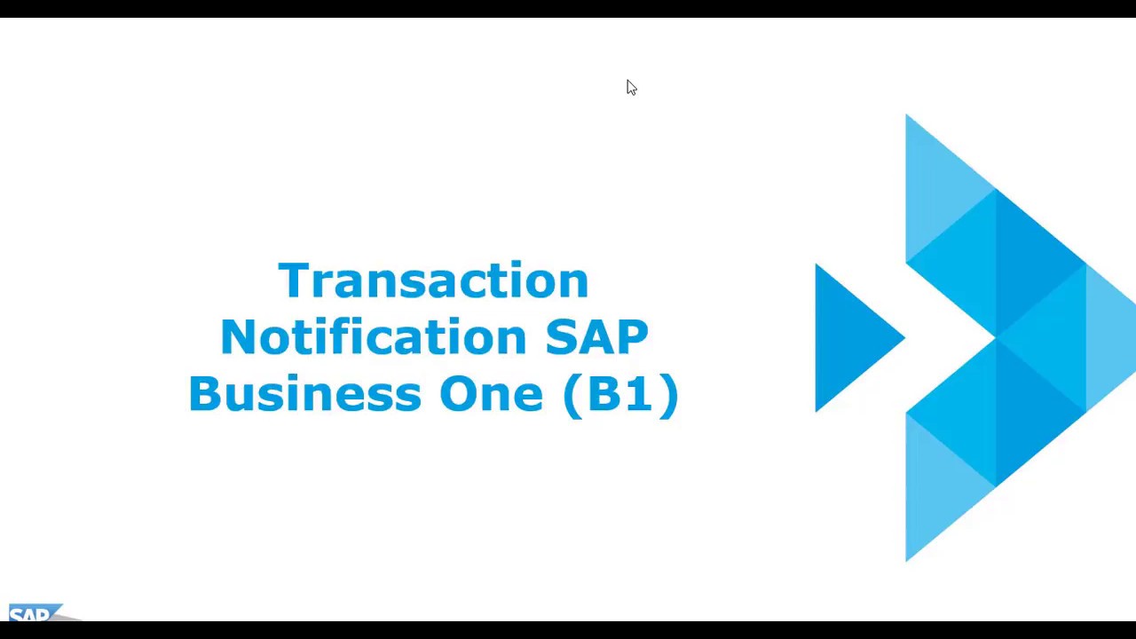 Transaction Notification SAP Business One - Parte 2