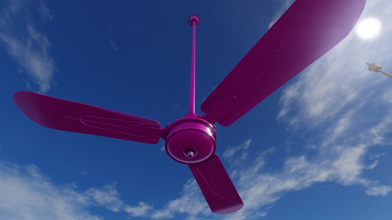 Rare Funny Wobbly Purple Ceiling Fan | Roblox