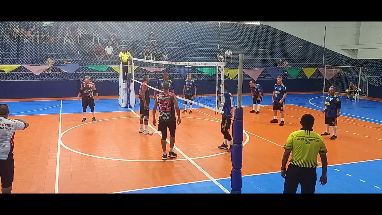 Jôgo Vôlei Adaptado, 6a Nacional em Sorriso MT, Praia Grande × Tanabi 