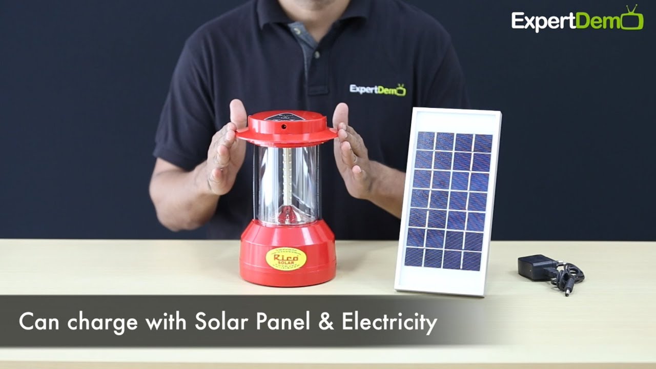 Rico Rechargeable Solar Lantern - Solar & Electricity charging