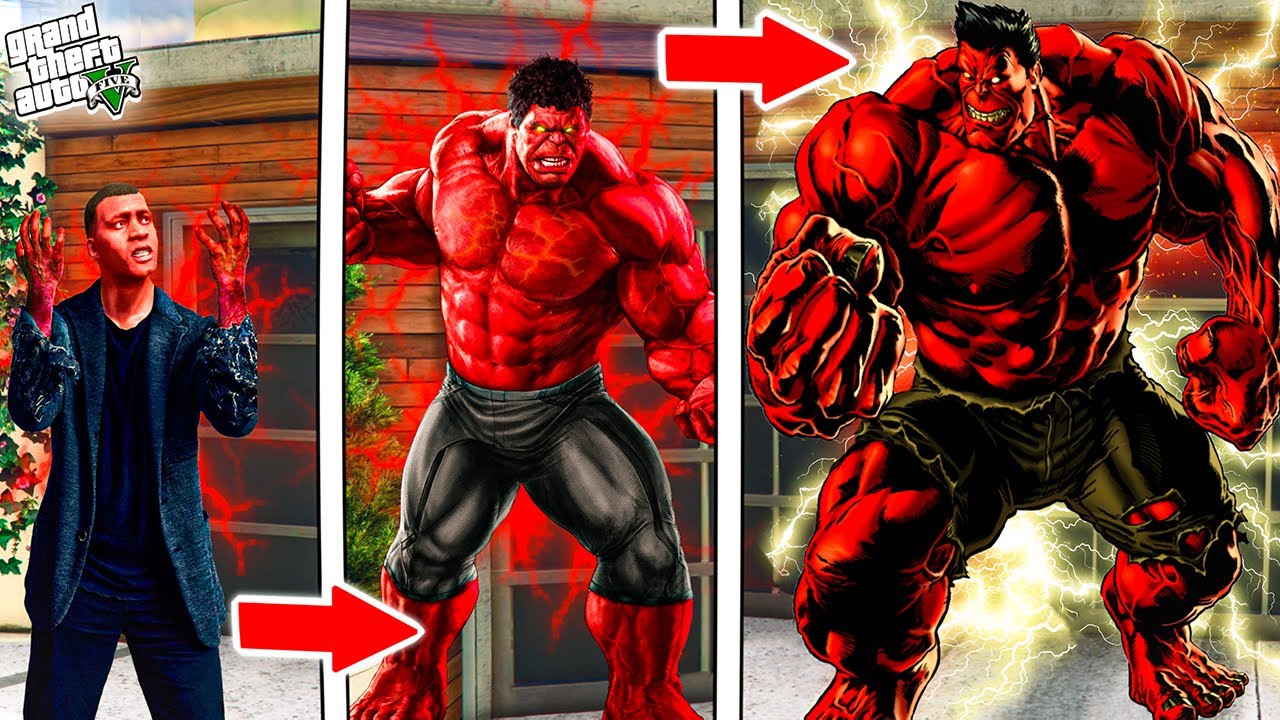 GTA 5 : Franklin Finding $1 To $1000000000 RED HULK In GTA 5 ! (GTA 5 Mods)