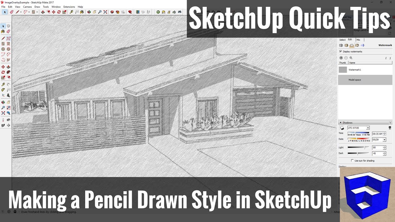 Making a Pencil Drawn Style in SketchUp - SketchUp Quick Tips