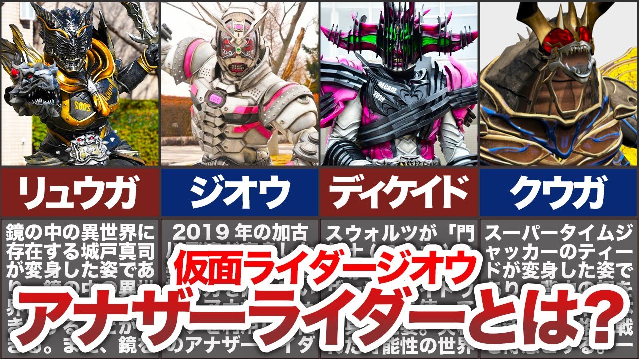 【怪人解説】アナザーライダーってどんな奴らなの？本物との関係や強さは？