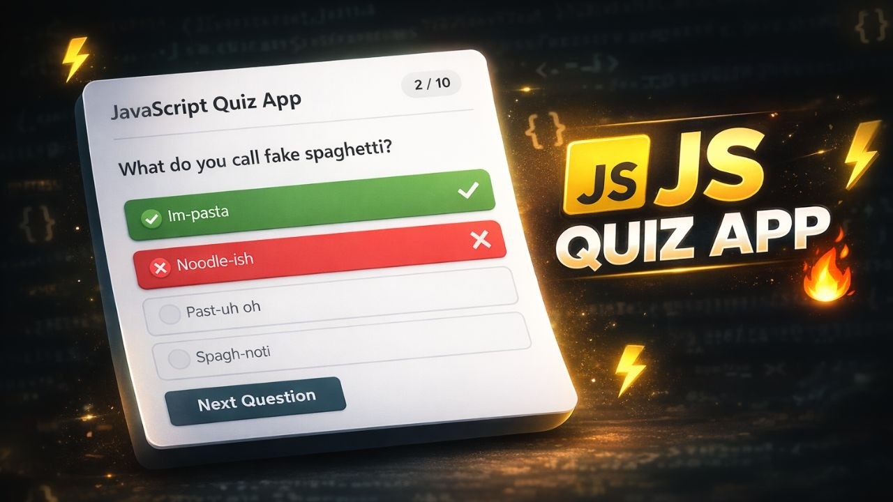 JavaScript Project | Build a Quiz App Using JavaScript | Step-by-Step for Beginners