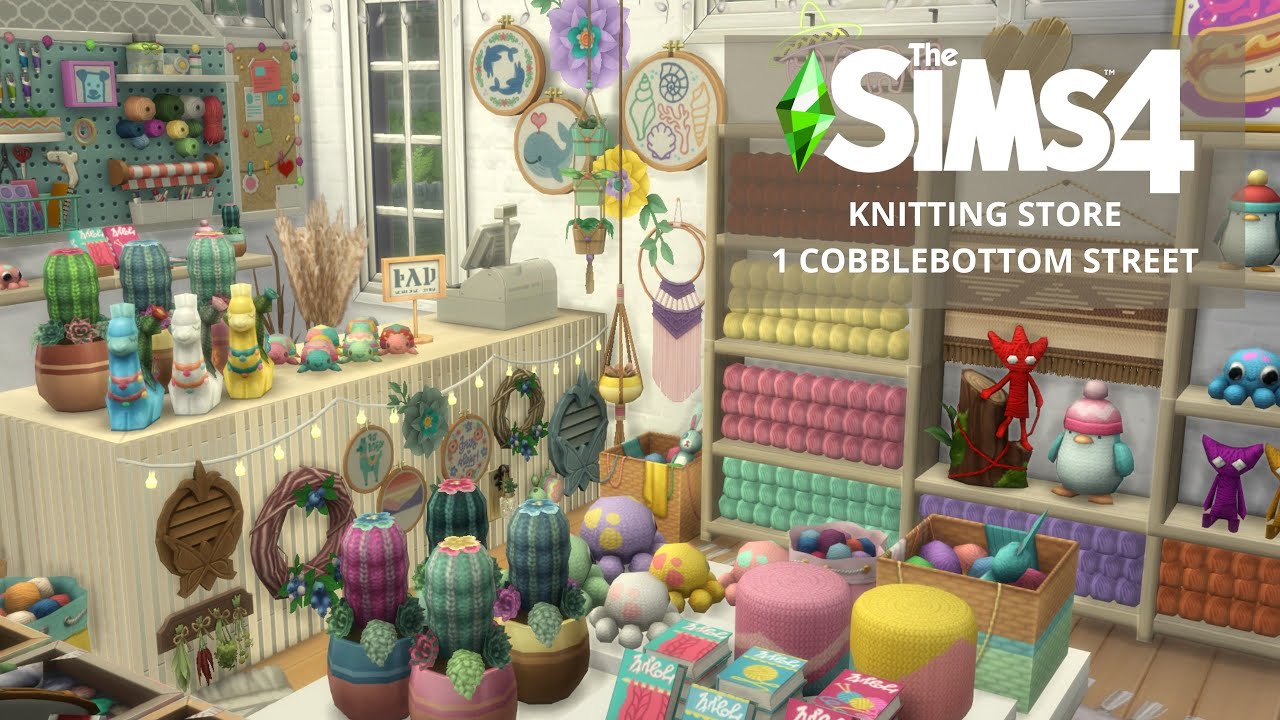 Knitting Store 🧶 | The Sims 4 | Stop Motion Build | 1 Cobblebottom Street | Anna Mahiya
