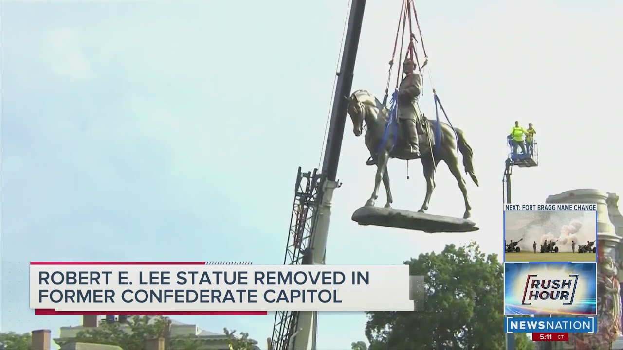 Statue of Confederate Robert E. Lee taken down in Virginia