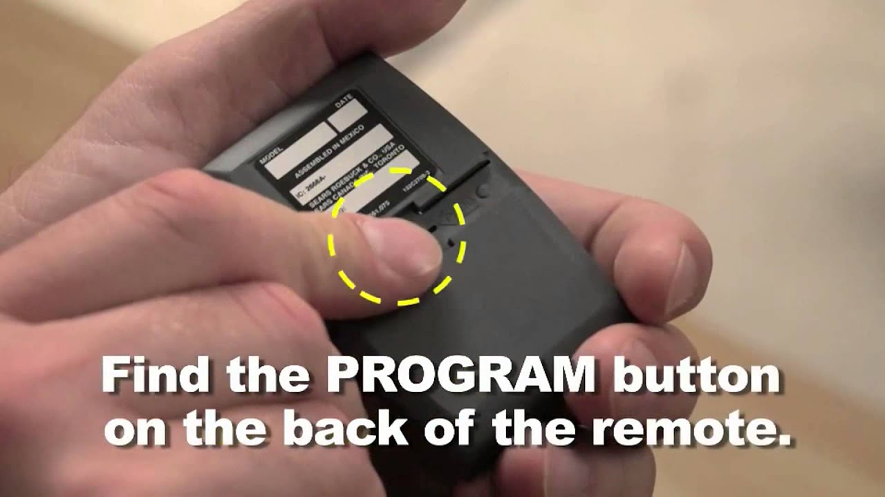 Programming Craftsman Garage Door Opener Universal Remote